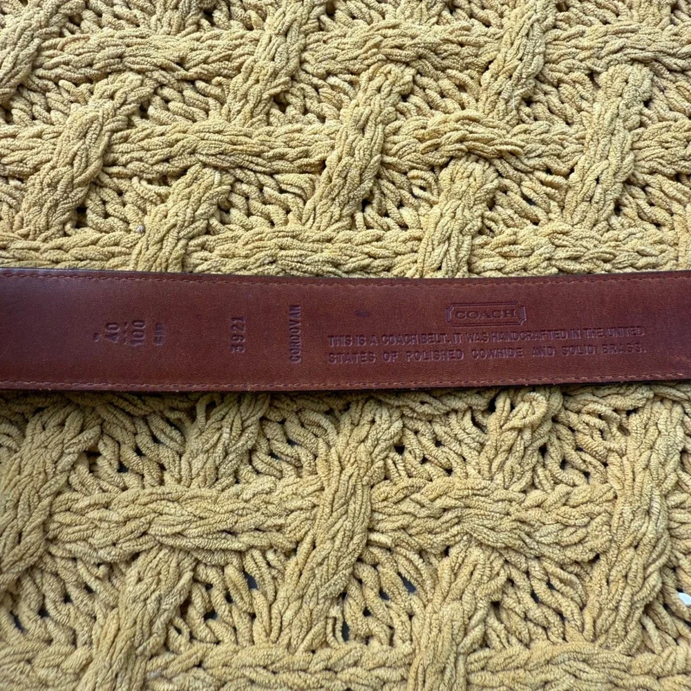 Coach belt handcrafted